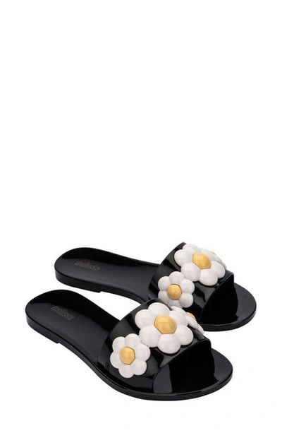 Shop Melissa Babe Spring Slide Sandal In Black/ White