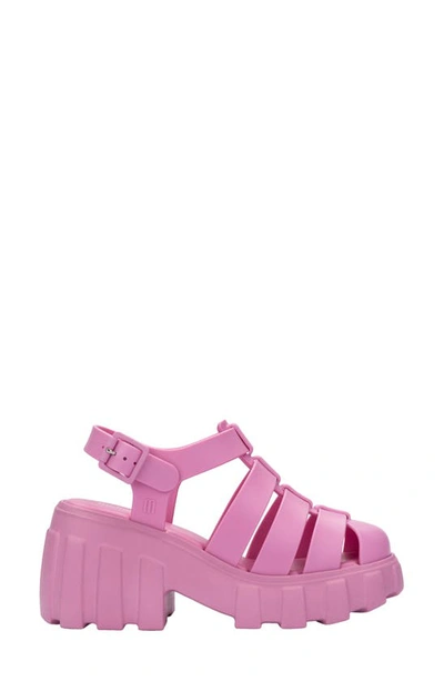 Melissa Megan Block-heel Platform Fisherman Sandals Women In Pink