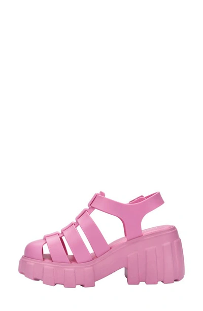 Melissa Megan Block-heel Platform Fisherman Sandals Women In Pink