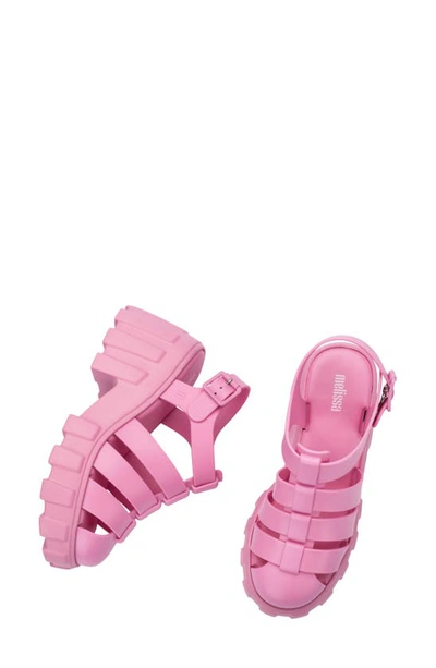 Melissa Megan Block-heel Platform Fisherman Sandals Women In Pink