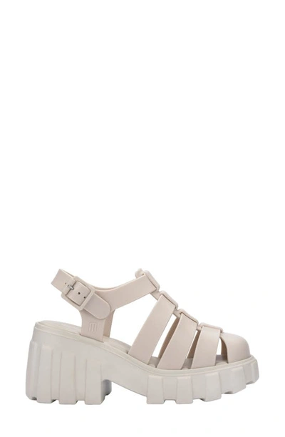 Melissa Megan Platform Fisherman Sandal In Beige