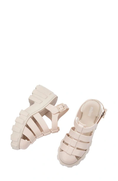 Melissa Megan Platform Fisherman Sandal In Beige