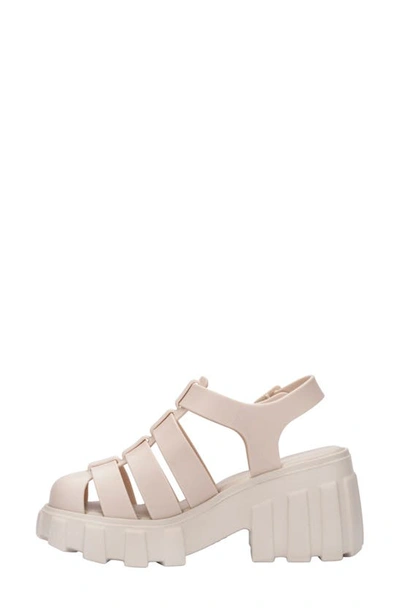 Melissa Megan Platform Fisherman Sandal In Beige