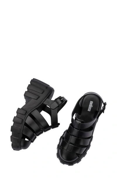 Melissa Megan Block-heel Platform Fisherman Sandals Women In Black