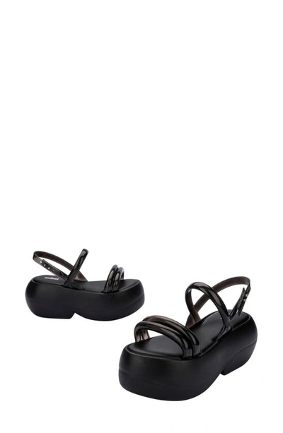 Shop Melissa Airbubble Platform Sandal In Black