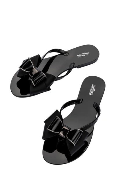 Melissa Women's Harmonic Sweet Vii Bow Slide Sandals In Black