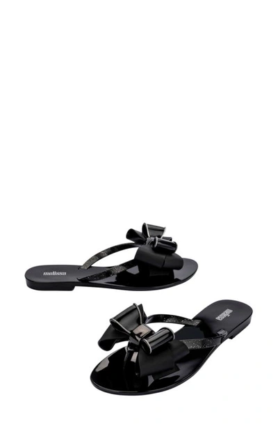 Melissa Women's Harmonic Sweet Vii Bow Slide Sandals In Black