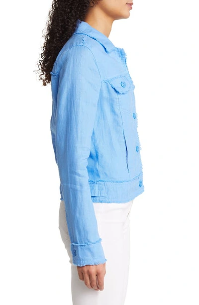 Shop Tommy Bahama 'two Palms' Linen Raw Edge Jacket In Mountain Bluebell