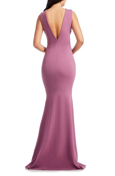 Shop Dress The Population Leighton Sleeveless Mermaid Evening Gown In Orchid