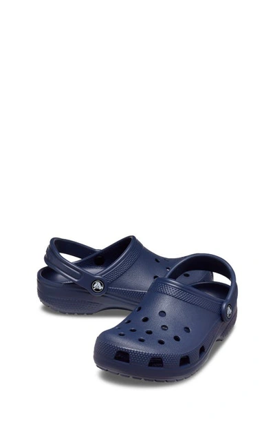 Shop Crocs Kids' Classic Clog In Navy