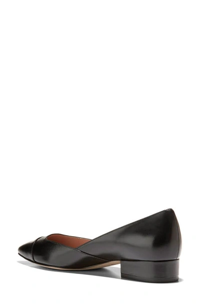 Shop Cole Haan Vanessa Pointed Toe Skimmer In Black Leather
