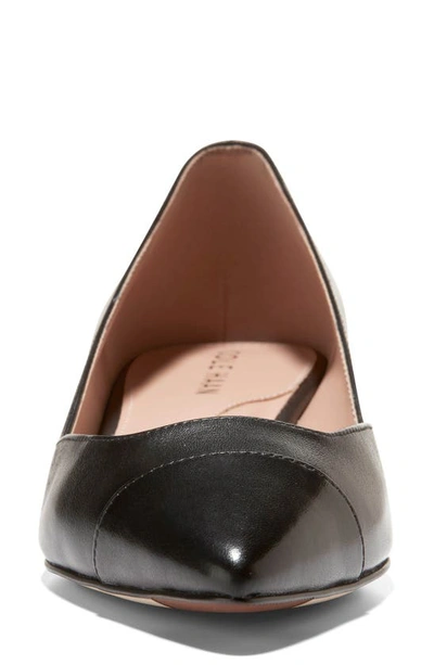 Shop Cole Haan Vanessa Pointed Toe Skimmer In Black Leather