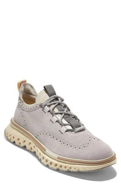 Shop Cole Haan 5.zerogrand Wingtip Sneaker In Dove/ Silver Birch