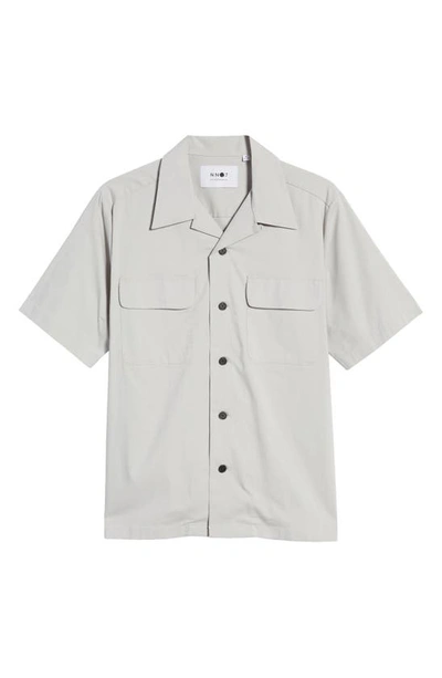 Shop Nn07 Daniel 1680 Short Sleeve Button-up Shirt In Harbor Mist