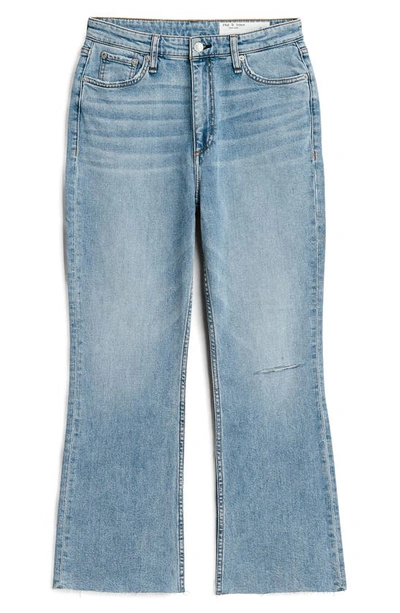 Shop Rag & Bone Casey Raw Hem High Waist Ankle Flare Jeans In Lucy