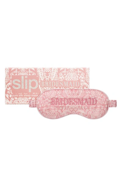Slip Wedding Party Sleep Mask In Bridesmaid