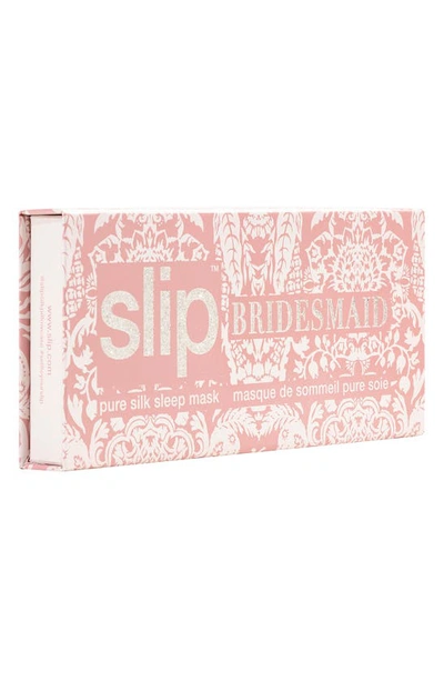 Slip Wedding Party Sleep Mask In Bridesmaid