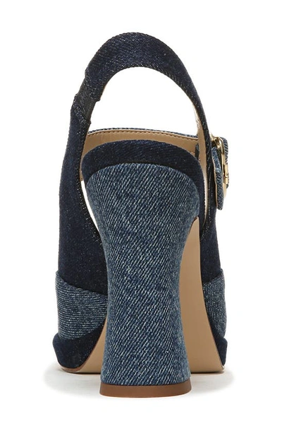 Shop Sam Edelman Jildie Platform Slingback Sandal In Montrose Blue/ Indigo Blue