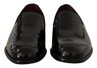 Shop Dolce & Gabbana Patent Leather Formal Loafers Dress Men's Shoes In Black