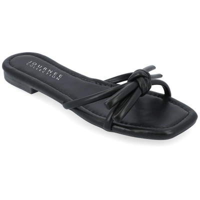 Journee Collection Soma Bow Sandal In Black