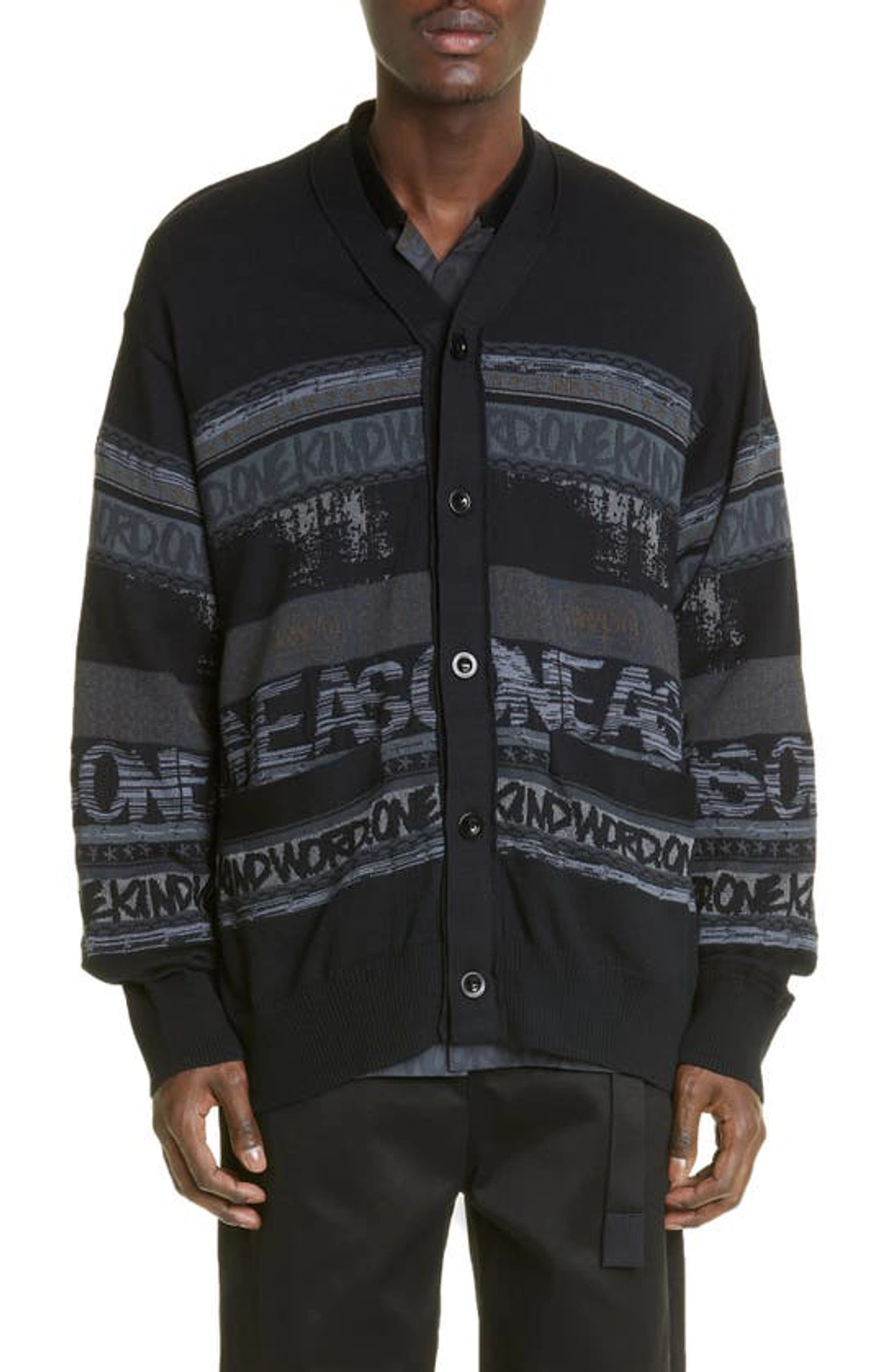 Sacai Black Jacquard Cardigan In 001 Black | ModeSens Sacai Black Jacquard Cardigan In 001 Black | ModeSens