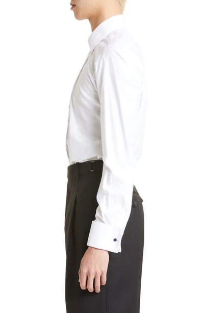 Shop Thom Sweeney Duke Of York Pleated Bib Tuxedo Shirt In White