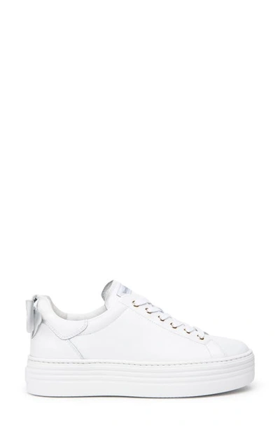 Shop Nerogiardini Bow Platform Skate Sneaker In White
