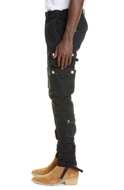 Shop Amiri Tactical Cargo Skinny Jeans In Aged Black