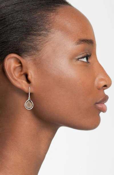 Shop Ippolita Rock Candy® Teeny Teardrop Earrings In Silver/ Onyx