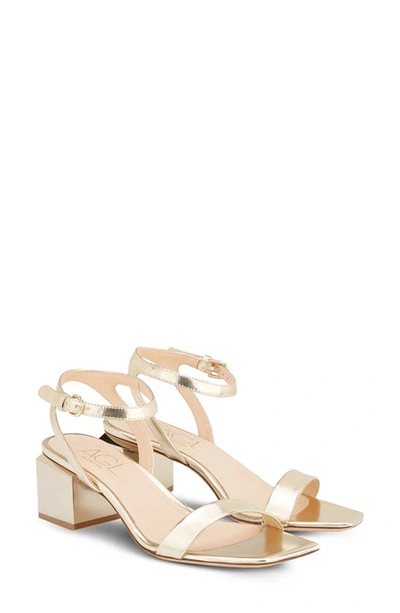 Shop Agl Attilio Giusti Leombruni Angie Ankle Strap Sandal In Golden-golden