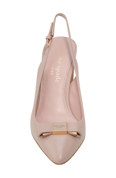 Kate Spade Bowdie Slingback Pumps In Pale Vellum