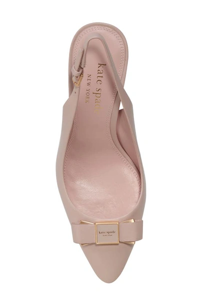 Kate Spade Bowdie Slingback Pumps In Pale Vellum