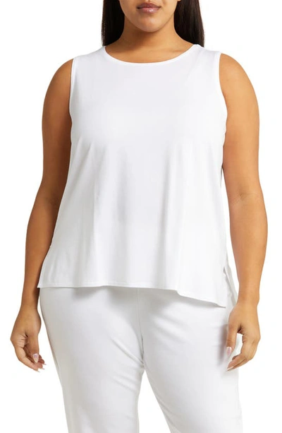 Shop Eileen Fisher Stretch Jersey Tank In White