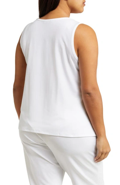 Shop Eileen Fisher Stretch Jersey Tank In White