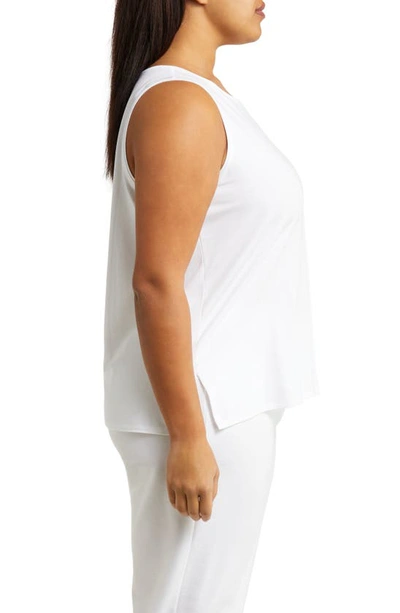Eileen Fisher Stretch Jersey Tank In White