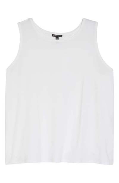 Shop Eileen Fisher Stretch Jersey Tank In White