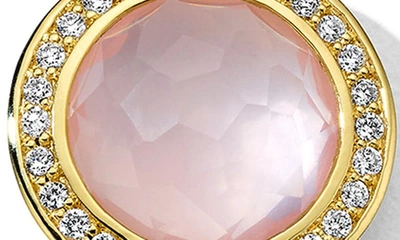 Shop Ippolita Lollipop® Rose Quartz & Diamond Mini Pendant Necklace In Green Gold