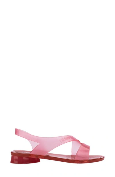 Shop Melissa The Real Jelly Sandal In Pink/ Red