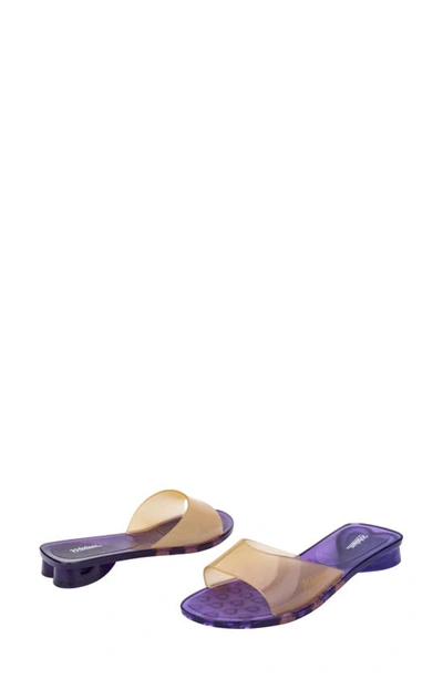 Shop Melissa The Real Jelly Kim Sandal In Purple/ Yellow