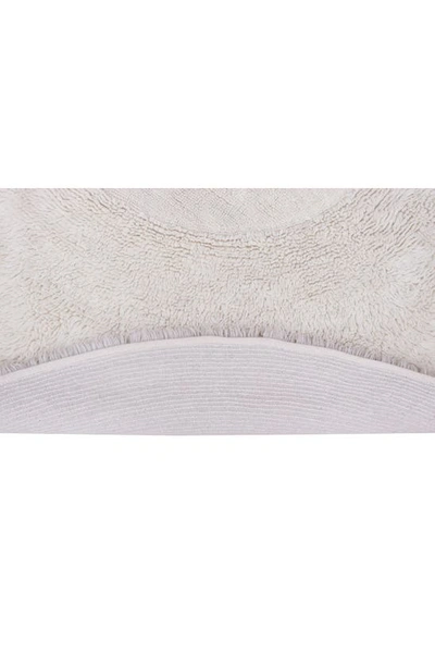 Lorena Canals Woolable Arctic Circle Round Washable Wool Rug In Sheep White