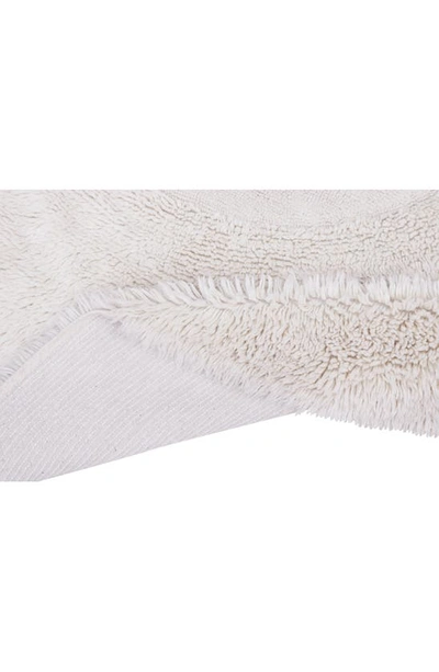 Lorena Canals Woolable Arctic Circle Round Washable Wool Rug In Sheep White