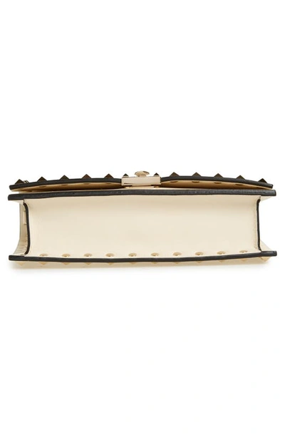 Shop Valentino Rockstud Leather Crossbody Bag In I16 Light Ivory