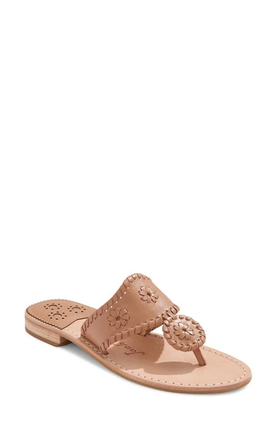 Shop Jack Rogers Jacks Flip Flop In Caf Au Lait/ Caf Au Lait