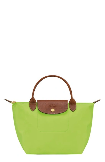 Shop Longchamp Small Le Pliage Green Top Handle Bag