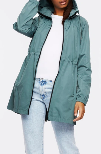 Shop Bernardo Rain Hooded Jacket In Evergreen