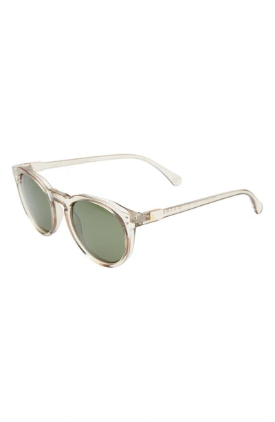 Shop Aire Nucleus 52mm Polarized Round Sunglasses In Grey / Green Mono Polar