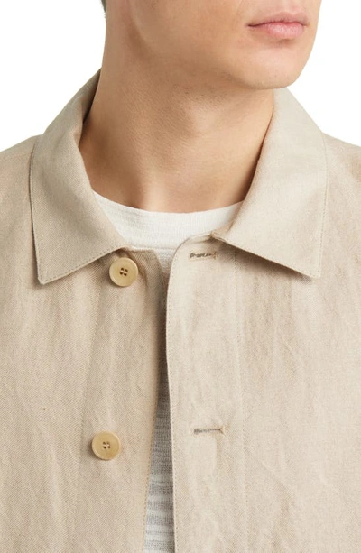 Shop Apc Kerlouan Linen Blend Jacket In Beige