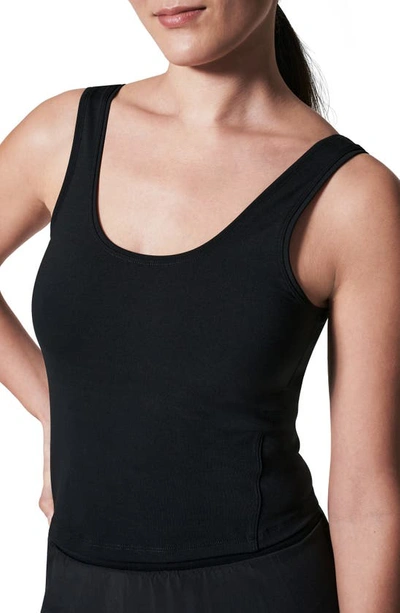 Shop Spanx Get Moving Fitted Tank In Very Black