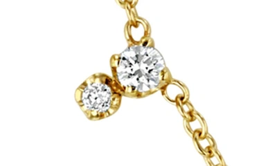 Shop Zoë Chicco Stacked Diamond Station Necklace In 14k Yellow Gold
