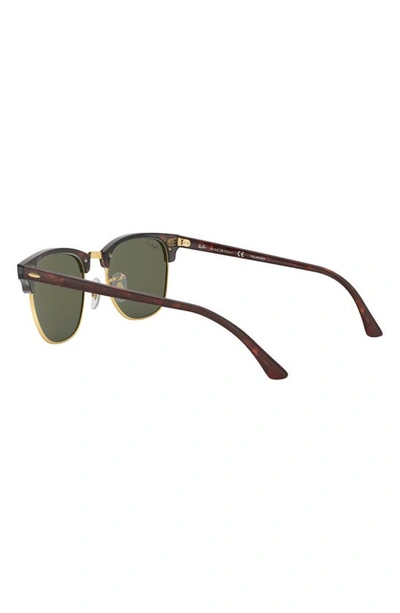 Shop Ray Ban Clubmaster 55mm Polarized Sunglasses In Red Havana